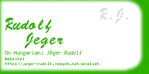 rudolf jeger business card